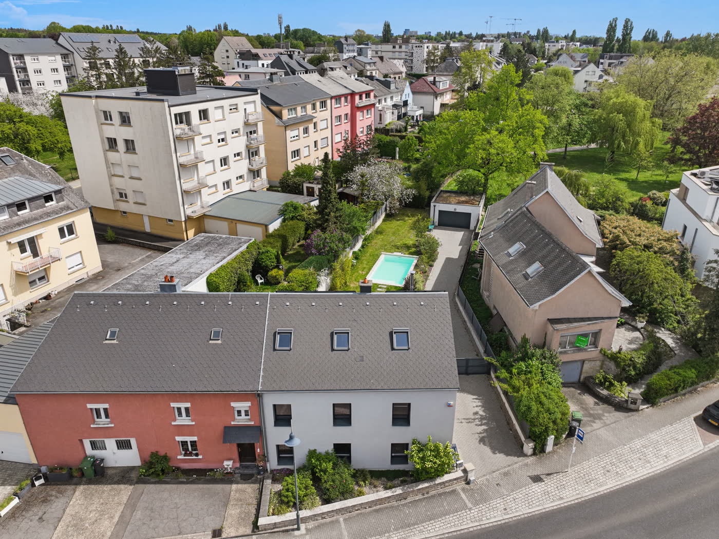 Vue aérienne du quartier